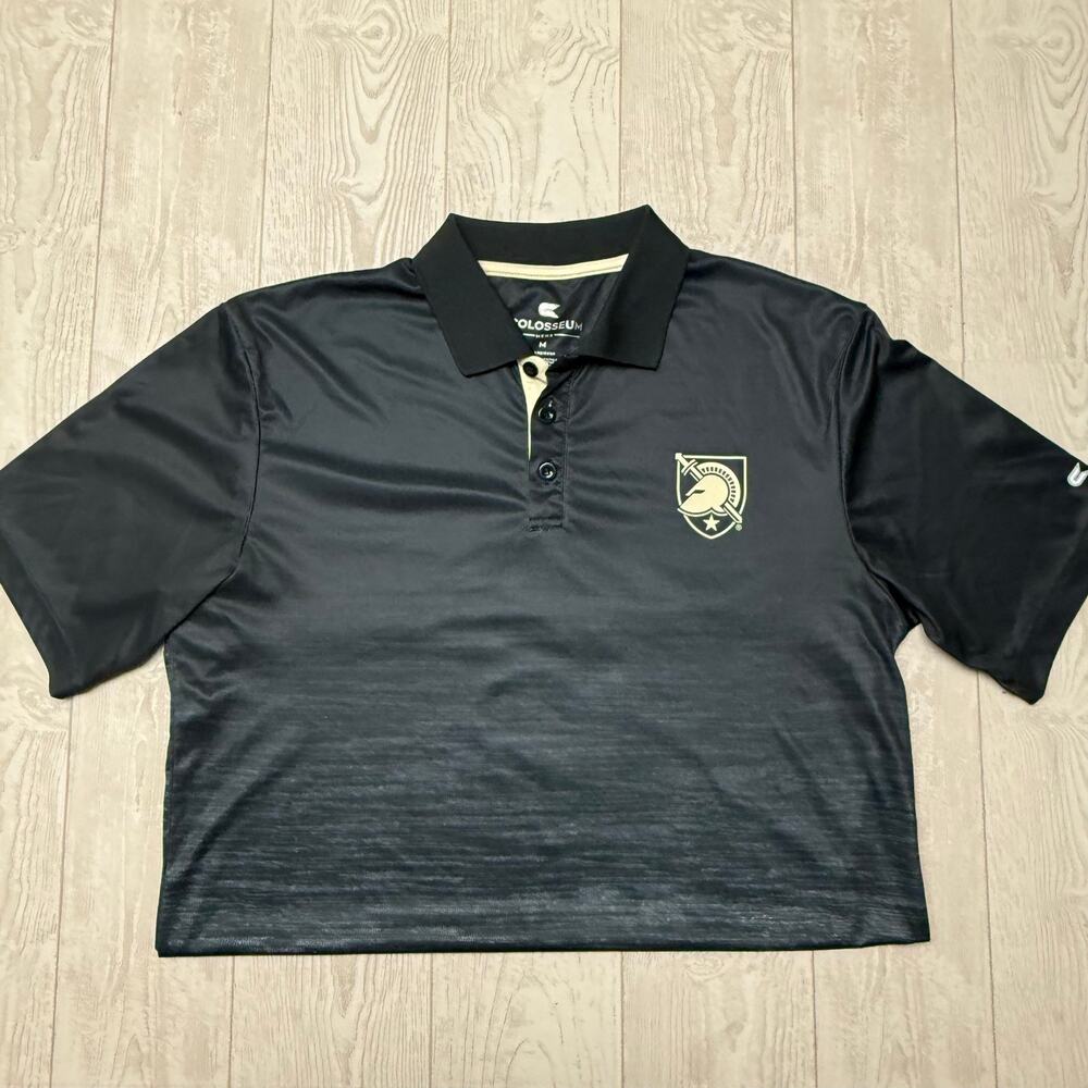 Colosseum Army Black Knights Polo Black Gold West Point Performance Shirt